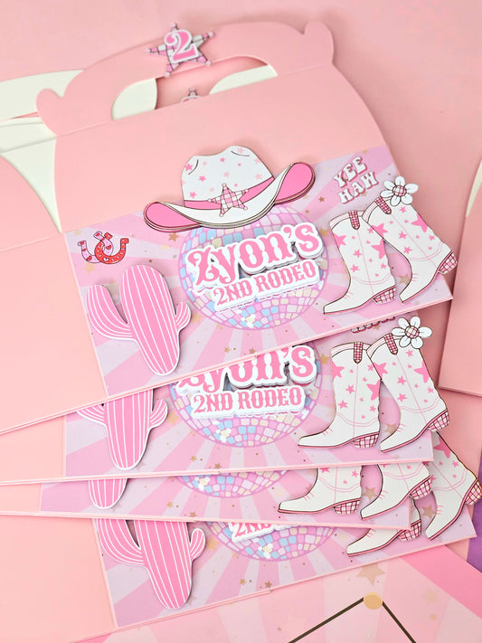 Disco Cowgirl Party Box Personalised Favours