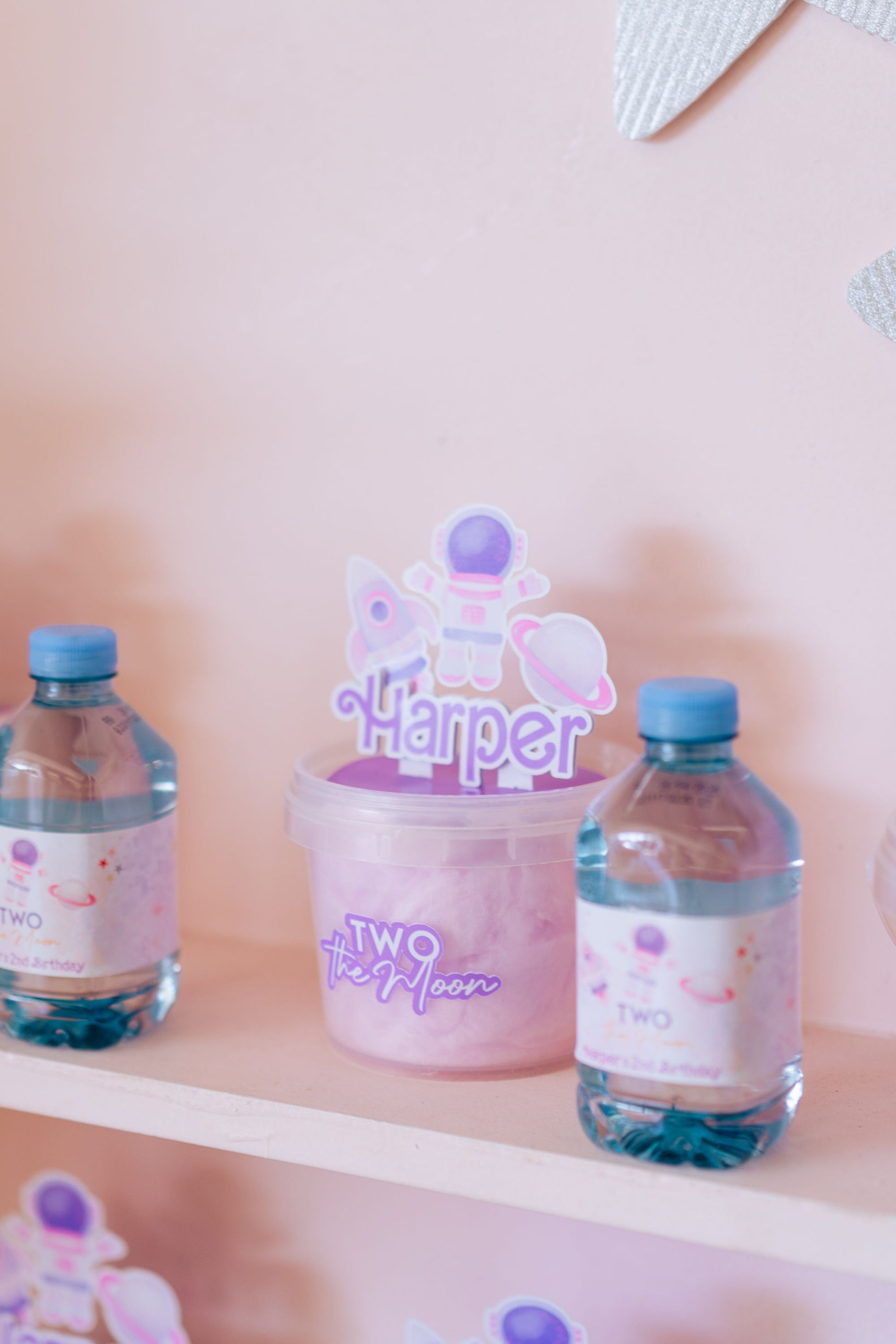 Two the Moon Space Theme 3D Fairy Floss Tubs