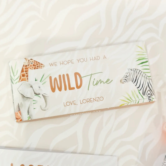 Wild One Jungle Animals Chocolate Bar
