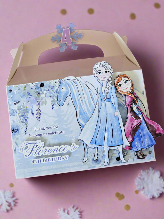 Snow Princess Frozen Inspired Theme Favour Party Box