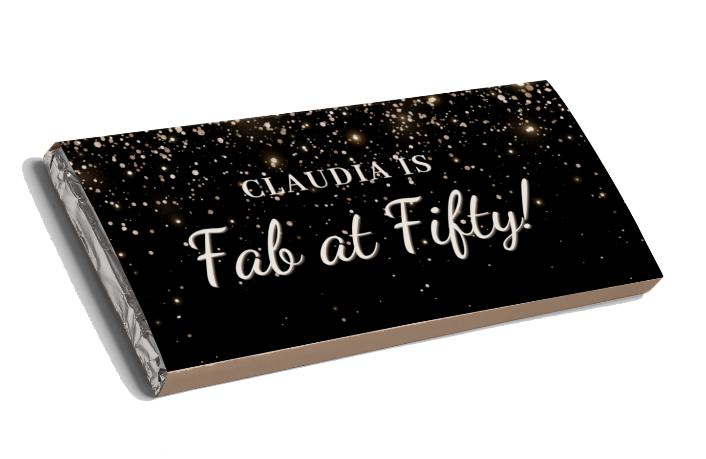 Black & Gold Party Chocolate Bar | Personalised Chocolate Favours Australia