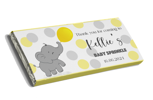 Yellow & Grey Elephant Chocolate Bar