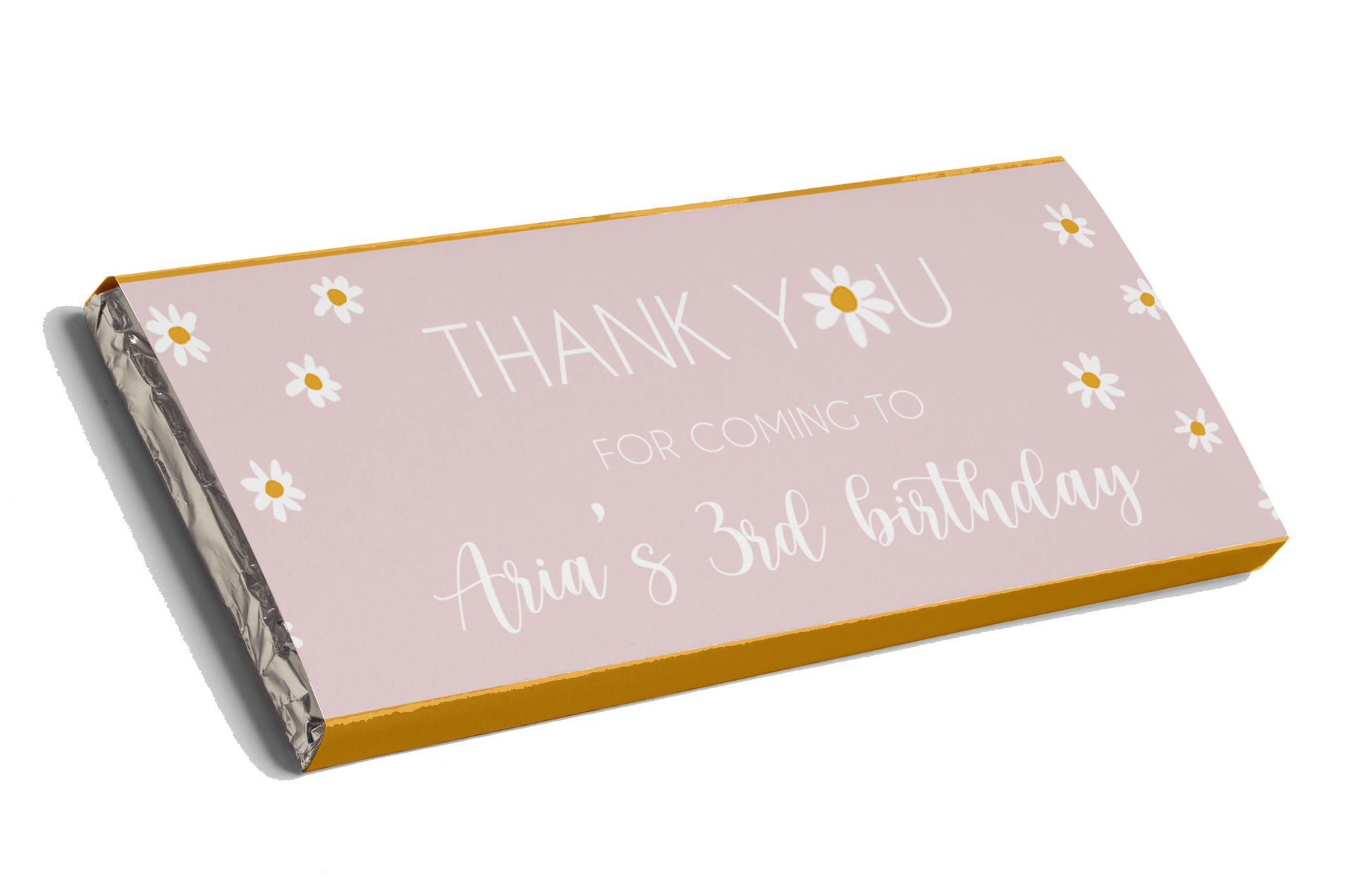 Daisy Themed Chocolate Bar