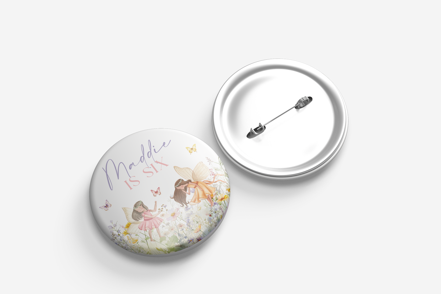 Magical Fairy Garden Pin Badges | Kids Birthday Party Favours | Personalised or Plain