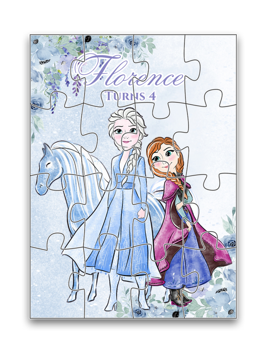 Snow Princess Frozen Inspired Personalised Mini Puzzles