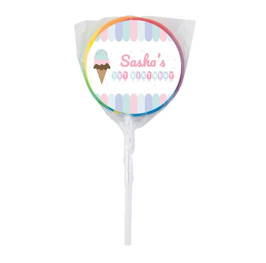 Ice Cream Theme Lollipops -12pk