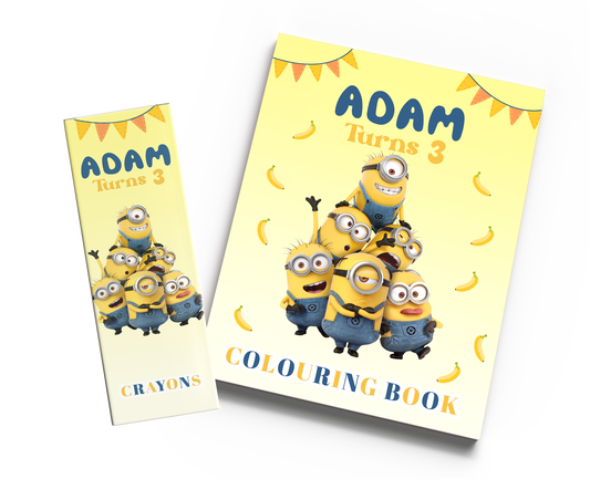 Minion Theme Colouring Book & Crayons