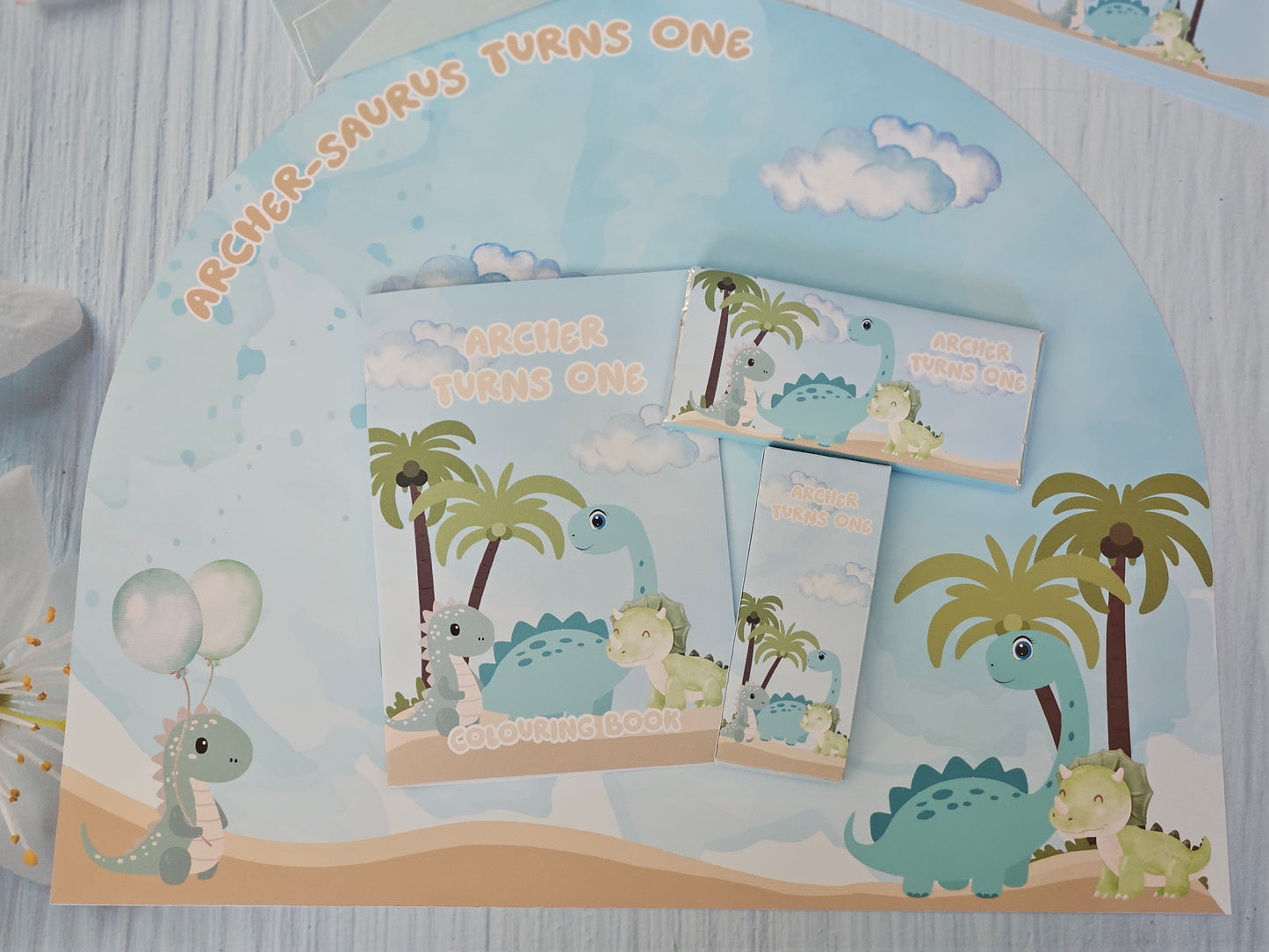 Cute Baby Dinosaur Paper Placemat