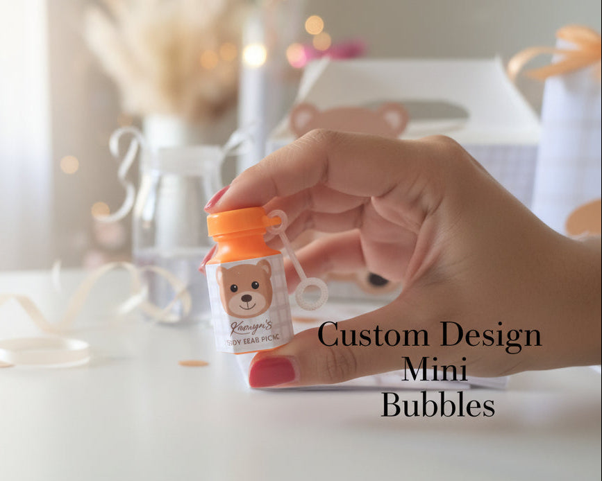 Teddy Bear Picnic Mini Bubbles Stickers (12pk)