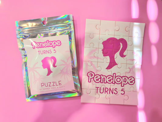 Personalised Fashion Doll Silhouette Mini Puzzles