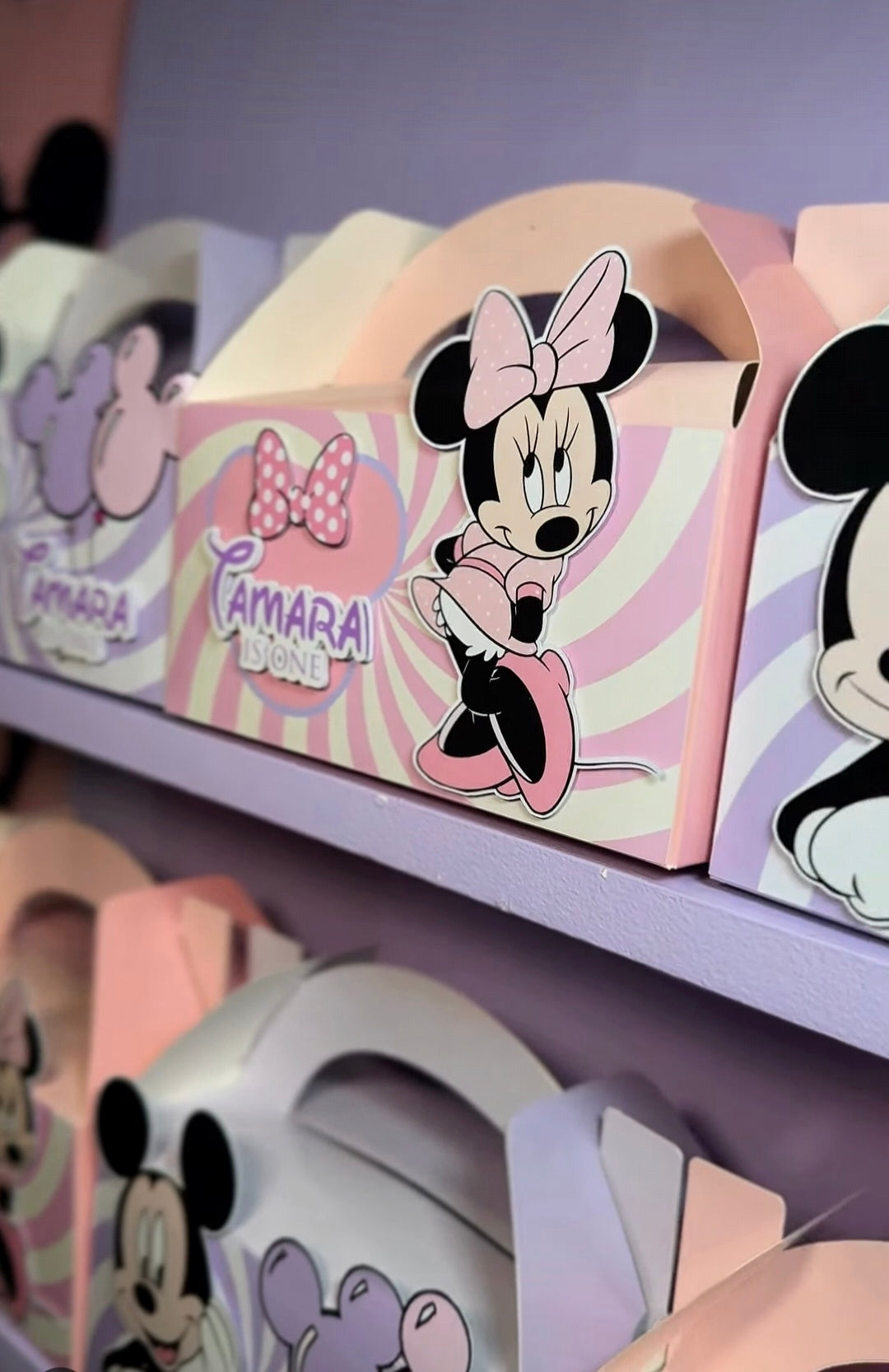 Pink Mouse Birthday Party Box | Personalised Kids Birthday Party Favour Box