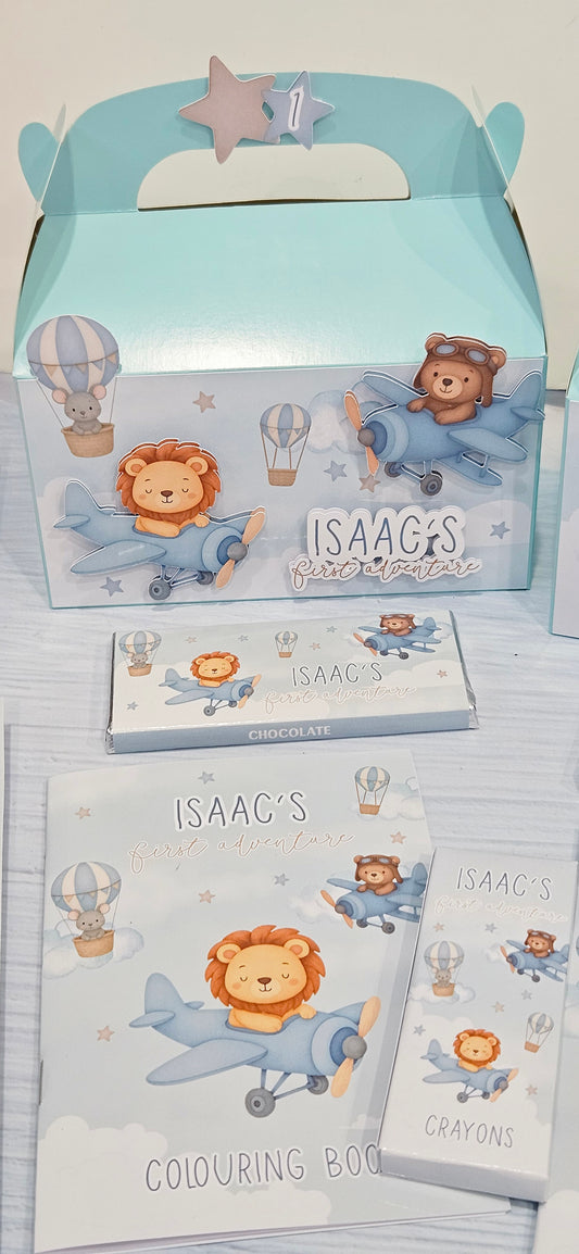 Airplane Animals Theme Favour Party Box