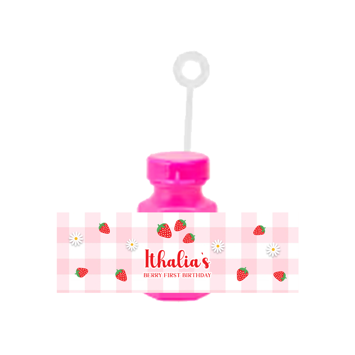 Berry First Birthday Strawberry Theme Mini Bubbles Stickers (12Pk)