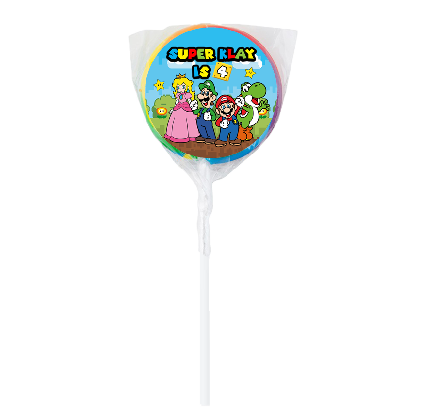 Super Mario Theme Lollipops -12pk