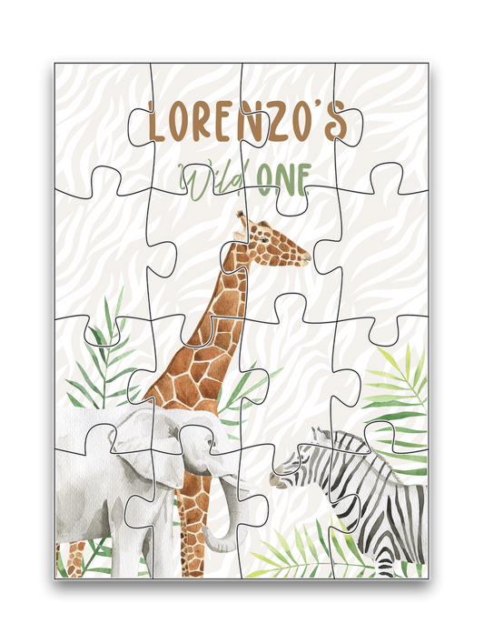 Wild One Jungle Safari Theme Mini Puzzles