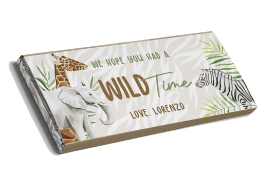 Wild One Jungle Animals Chocolate Bar