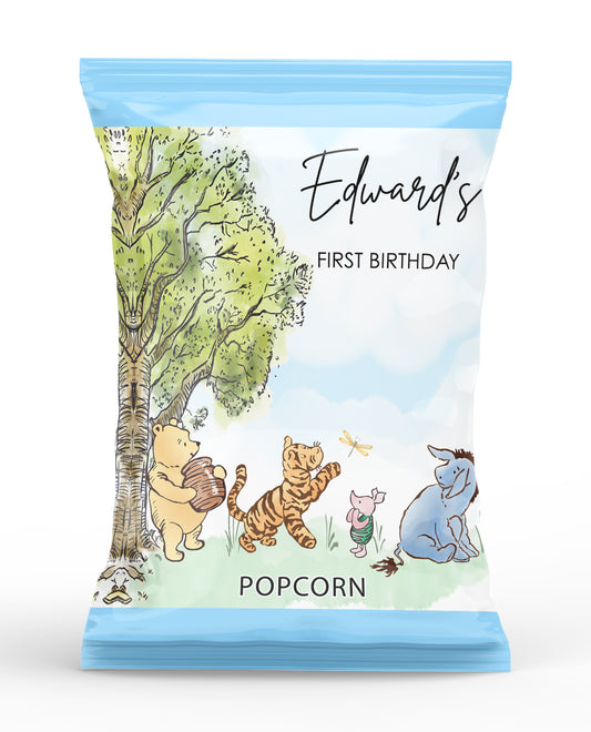 Winnie the Pooh Classic Blue Popcorn Bag