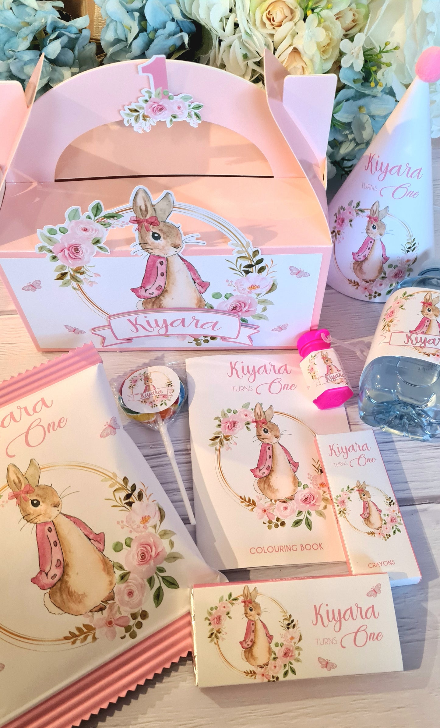 Peter Rabbit Pink Flower Colouring Book & Crayons