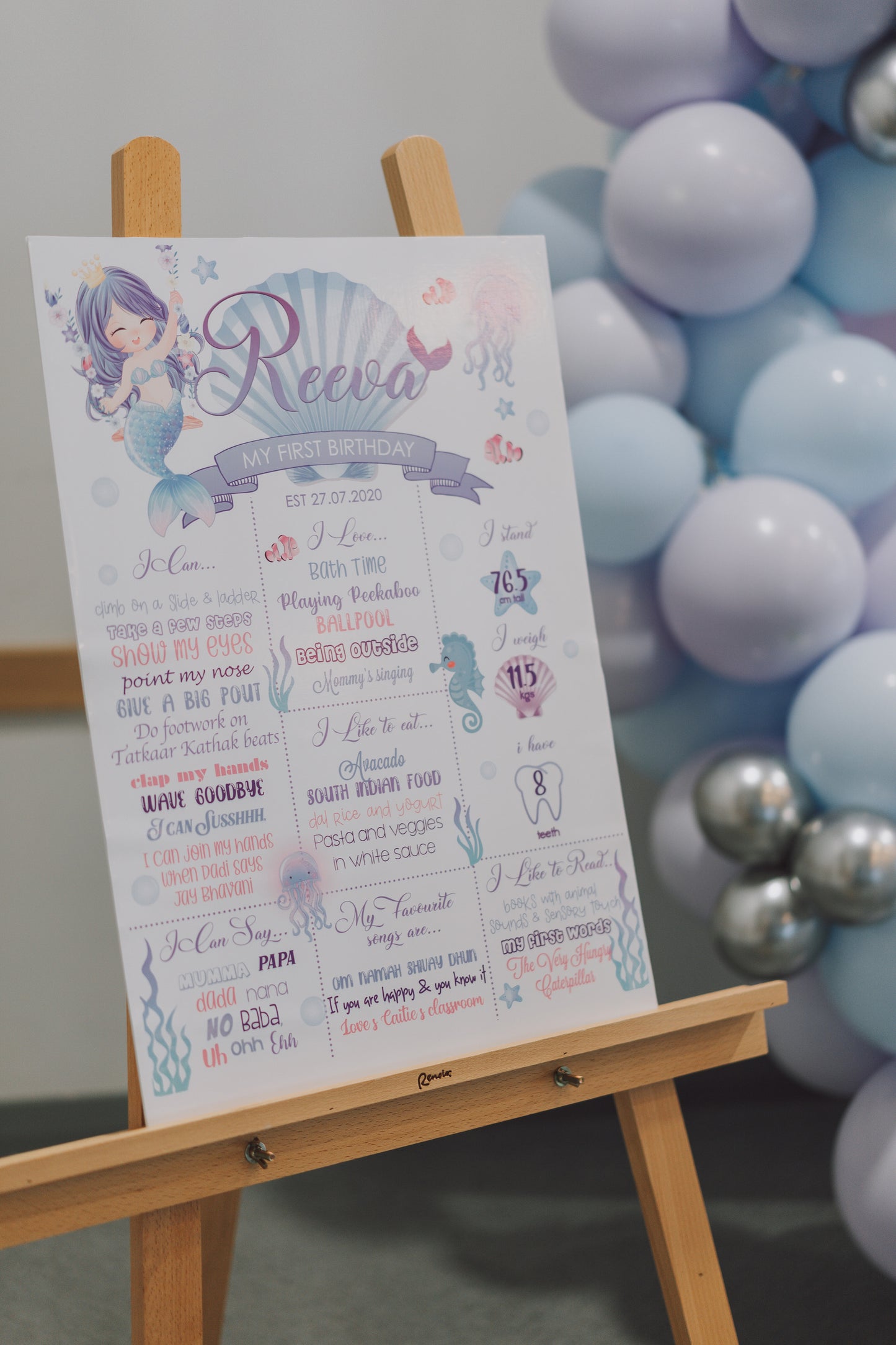 Little Mermaid Milestone Print