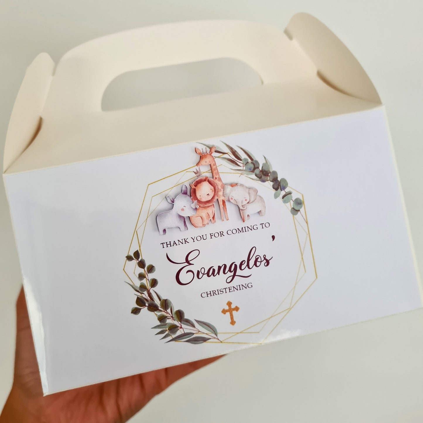 Safari Themed Christening Party Box