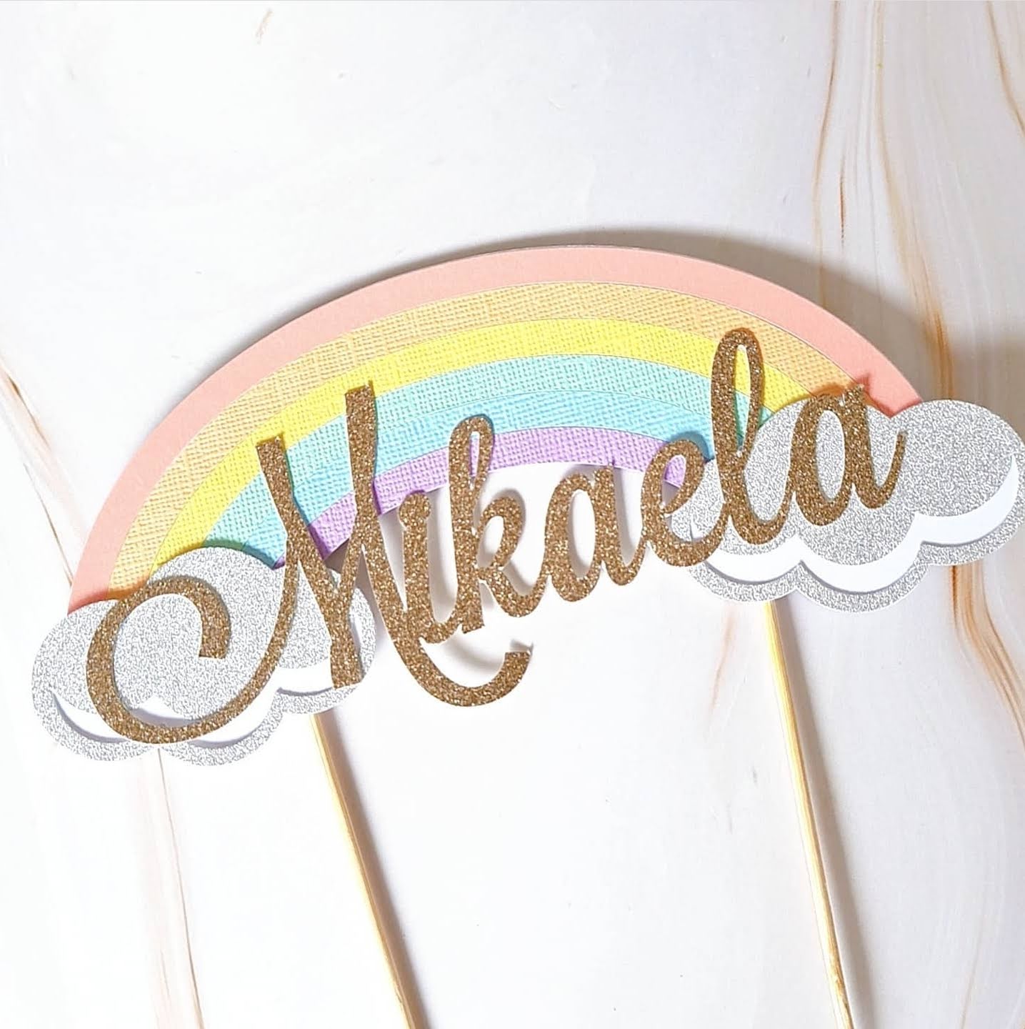 Custom Rainbow Cake Topper