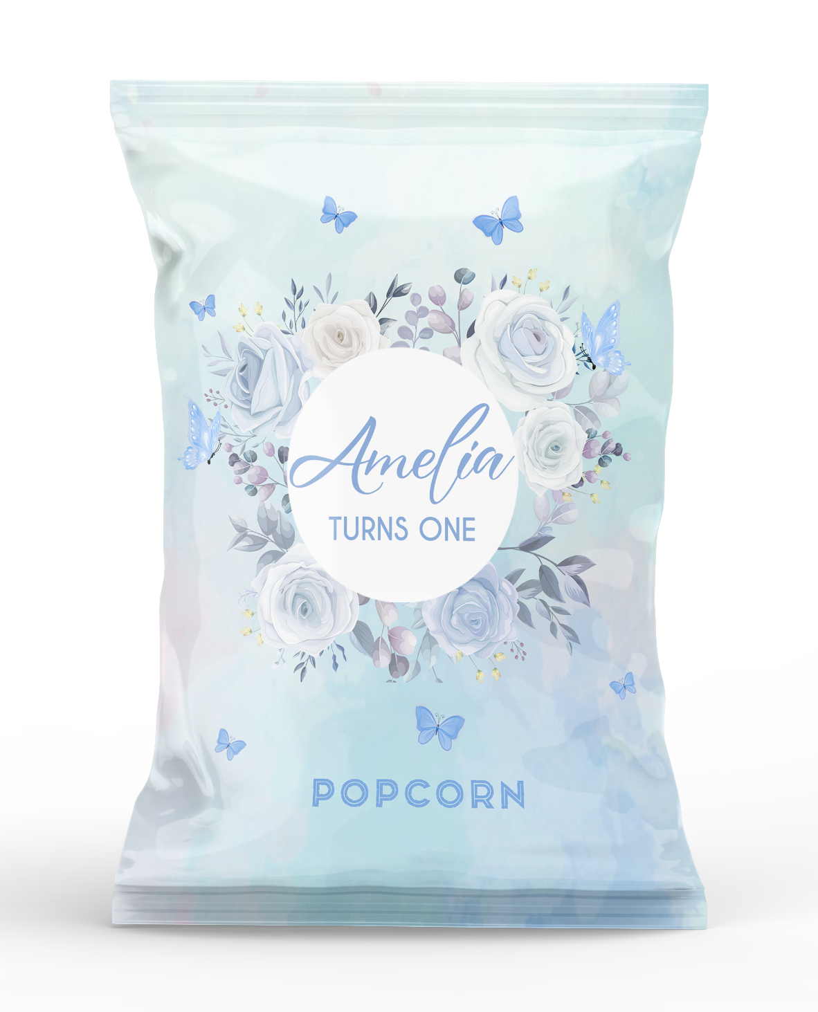 Butterfly Theme Popcorn Bag Blue