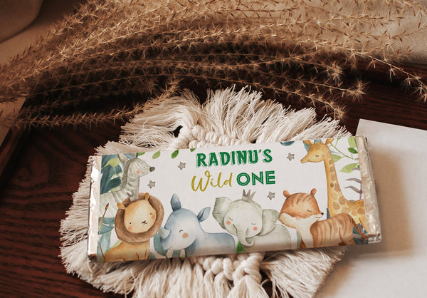 Baby Safari Animals Chocolate Labels