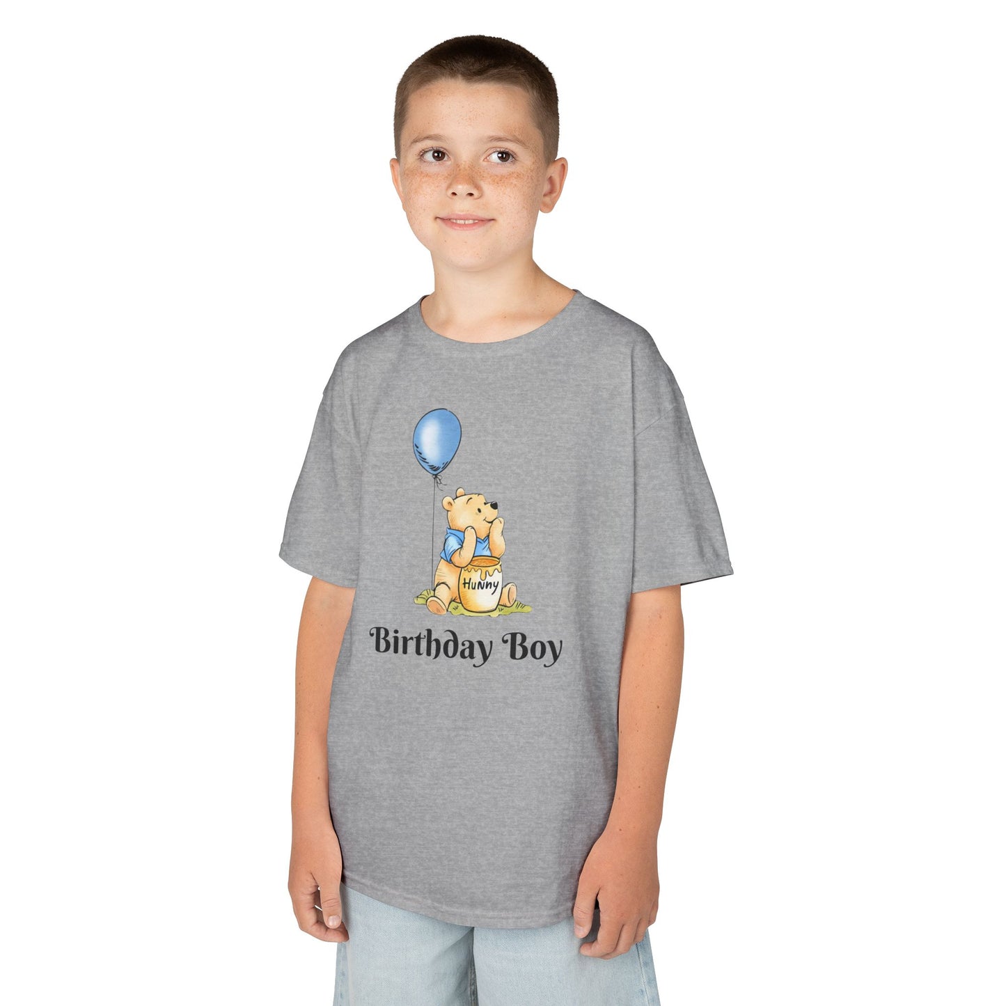 Personalised Winnie the Pooh Birthday T‑Shirt — Custom Kids Birthday Party Shirt