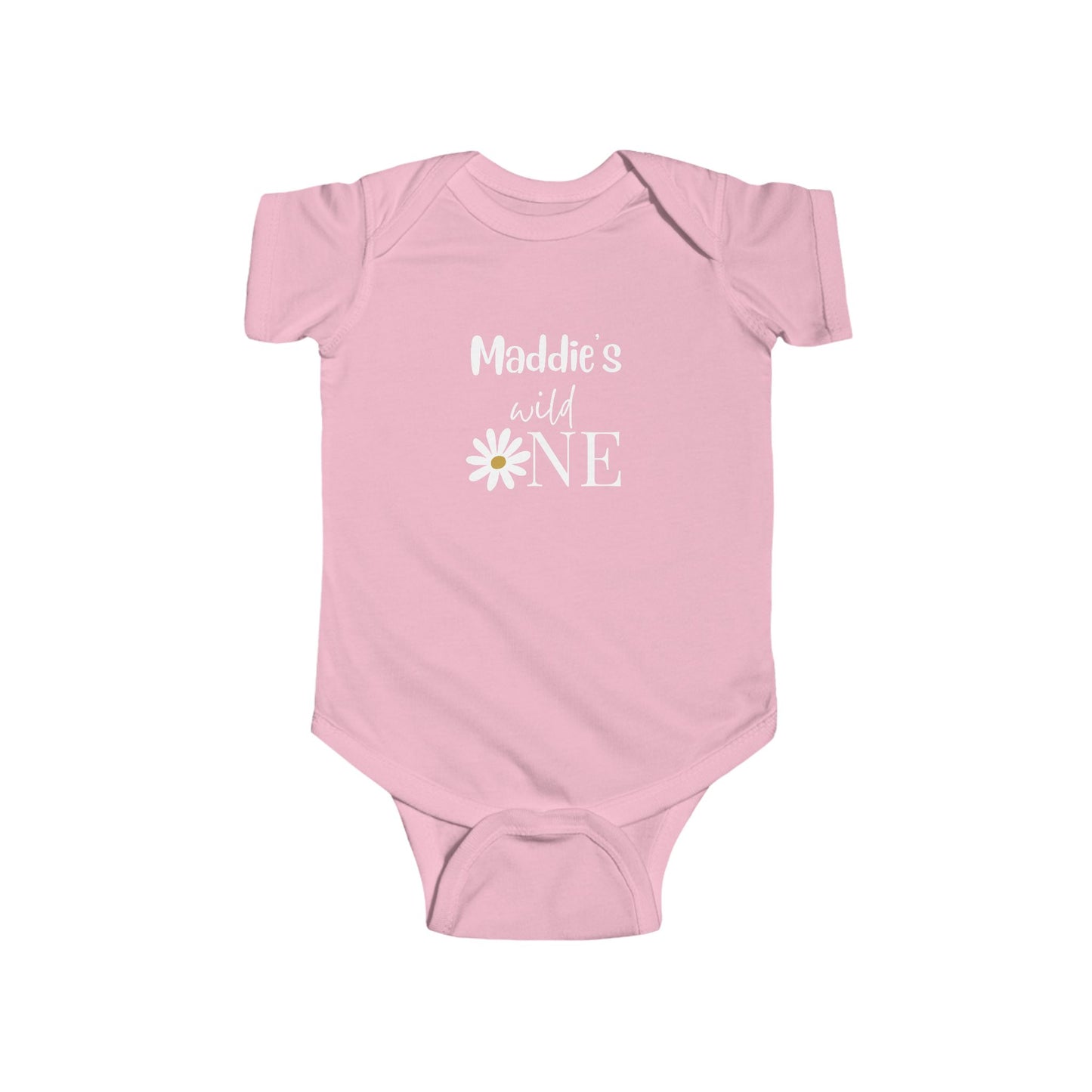 Personalised Daisy Flower Baby Bodysuit — Custom First Birthday Shirt