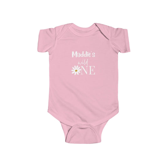Personalised Daisy Flower Baby Bodysuit — Custom First Birthday Shirt