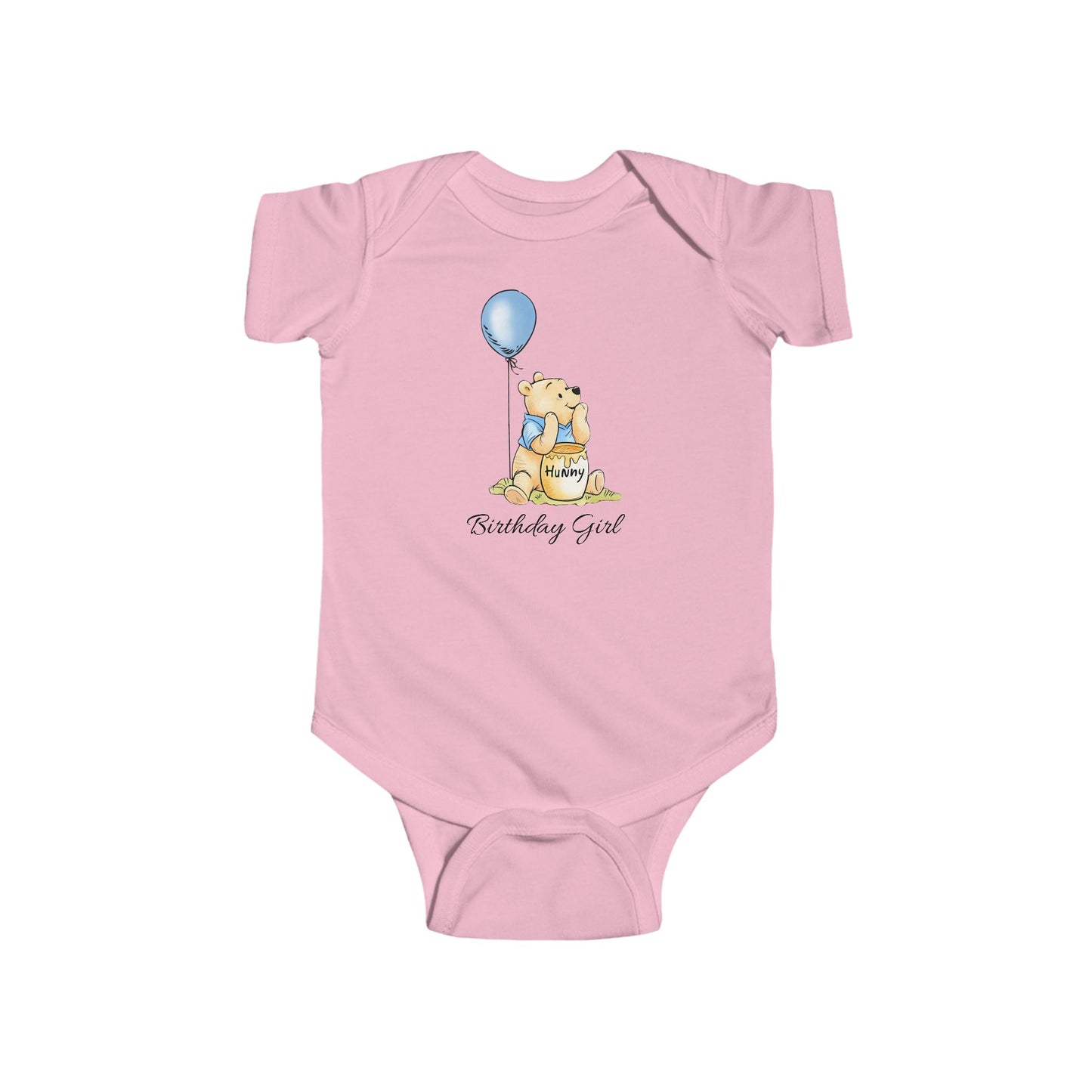 Personalised Winnie the Pooh Baby Bodysuit — Custom Birthday Shirt