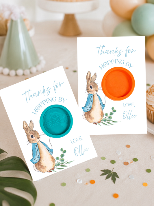Peter Rabbit Theme Play Dough Party Favours