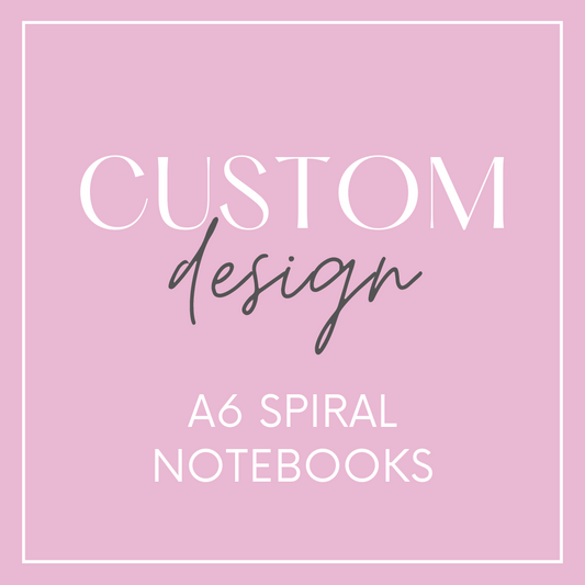 Spiral Notebook A6 Size - Custom Design