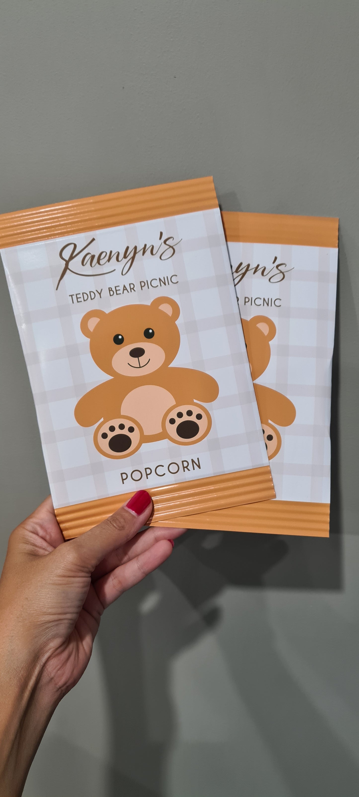 Teddy Bear Picnic Popcorn Bag