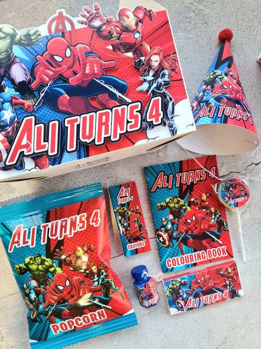 Superheroes Theme Party Box
