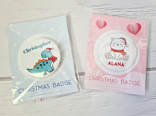 Personalised Christmas Badges