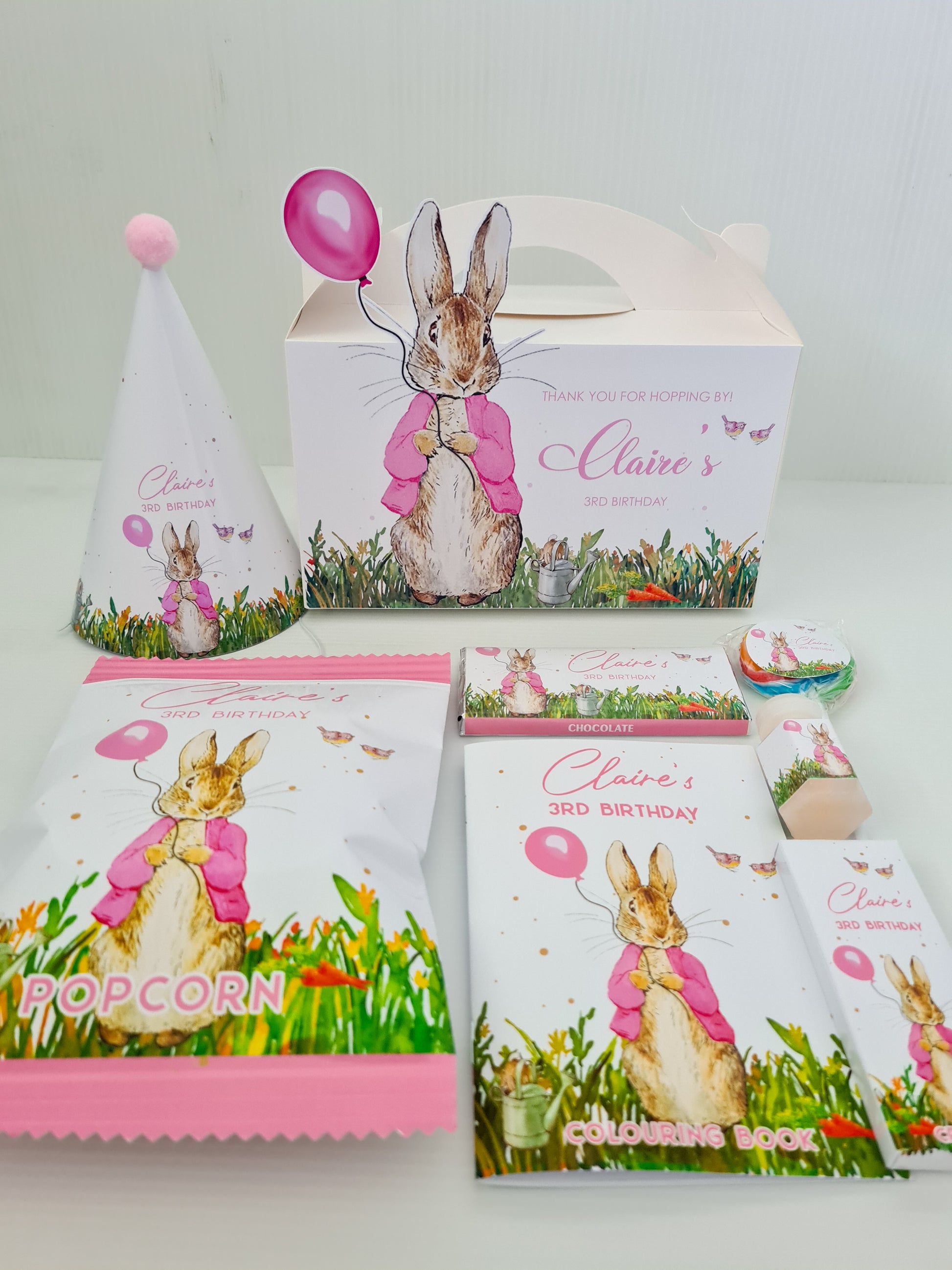 Flopsy Peter Rabbit Pink Party Box Small Box Only (No fillers)