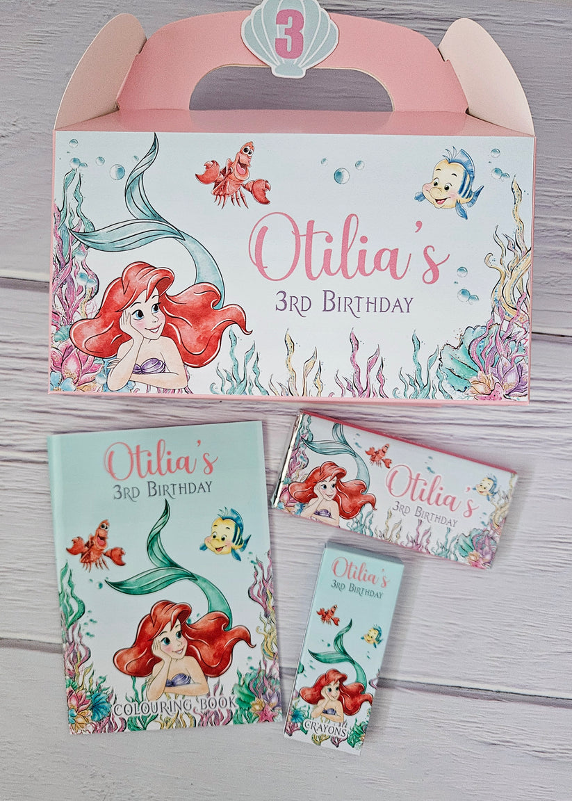 The Little Mermaid Party Box | Personalised Mermaid Party Favours ...