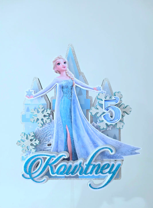Ice Princess Frozen Theme Cake Topper