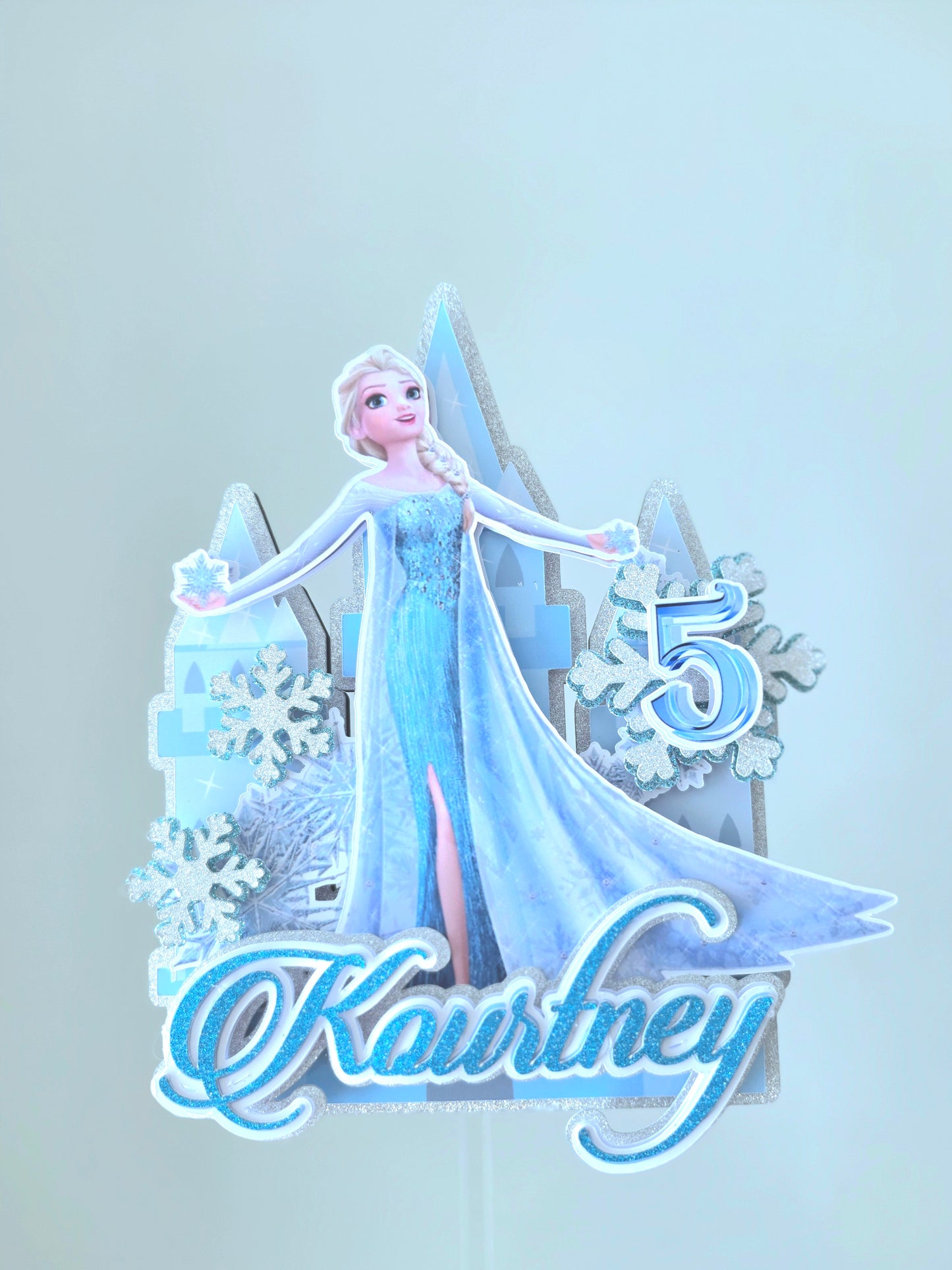 Ice Princess Frozen Theme Cake Topper