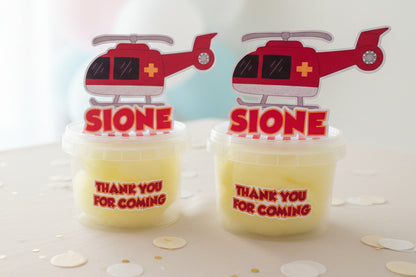 Helicopter Rescue Theme 3D Fairy Floss Tubs