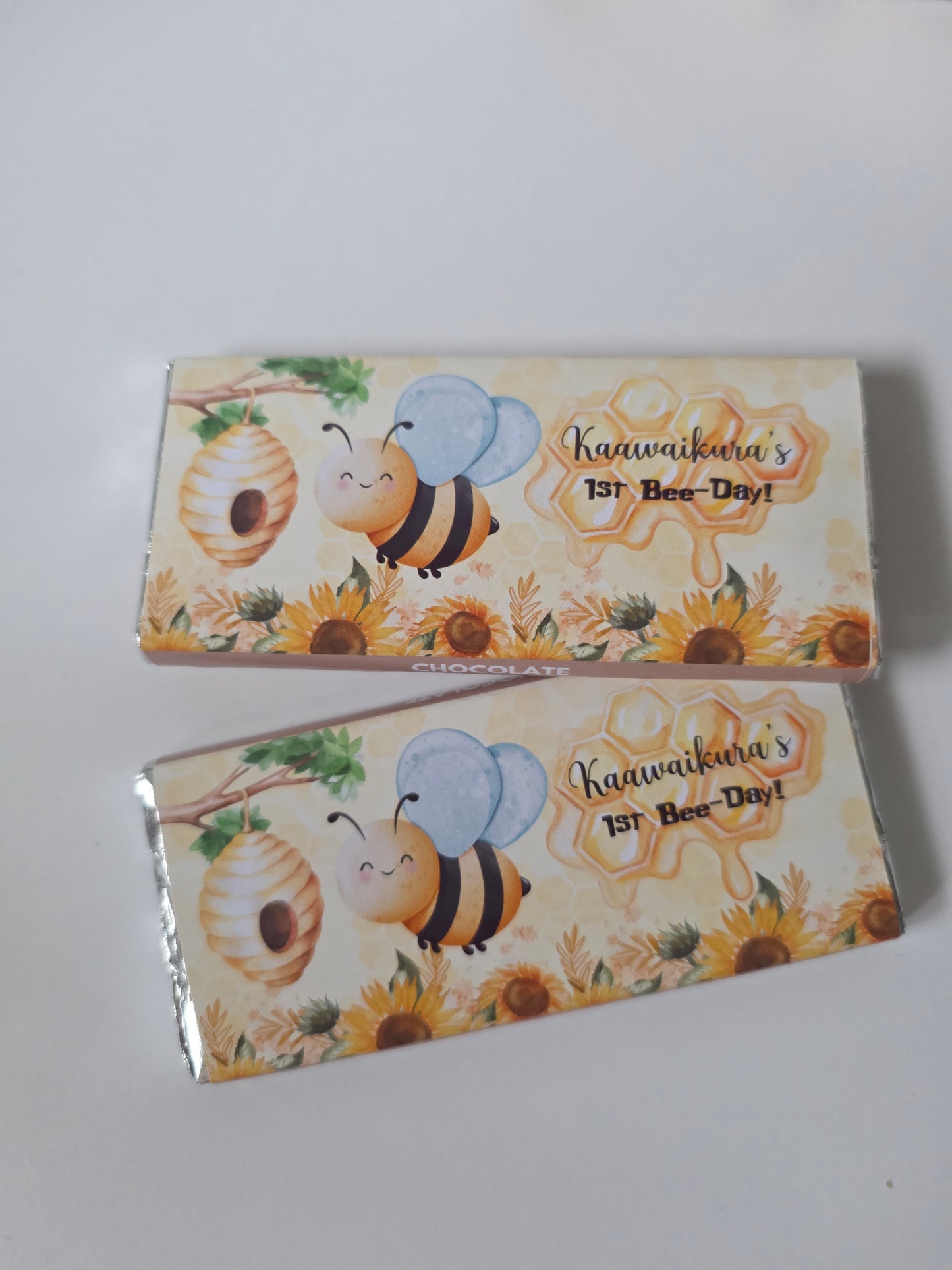 Bumble bee Sunflower Theme Personalised 3D Party Favour Box | Kids Birthday Party Favours