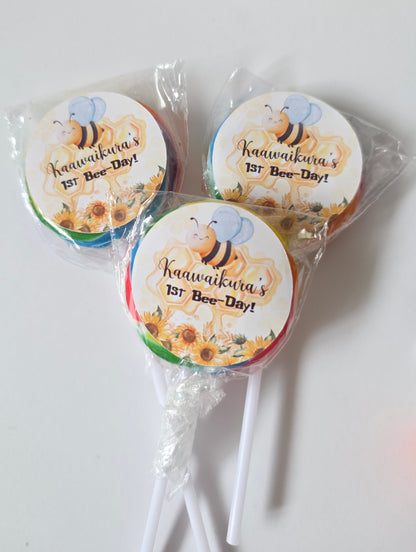 Bumble bee Sunflower Theme Personalised 3D Party Favour Box | Kids Birthday Party Favours