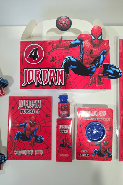 Super Web Hero Party Box | Personalised Kids Birthday Party Favour Box