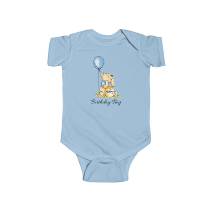 Personalised Winnie the Pooh Baby Bodysuit — Custom Birthday Shirt