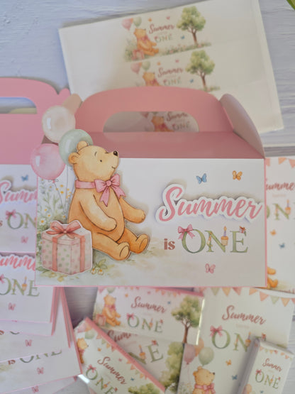 Baby Pooh Pink Theme Party Box