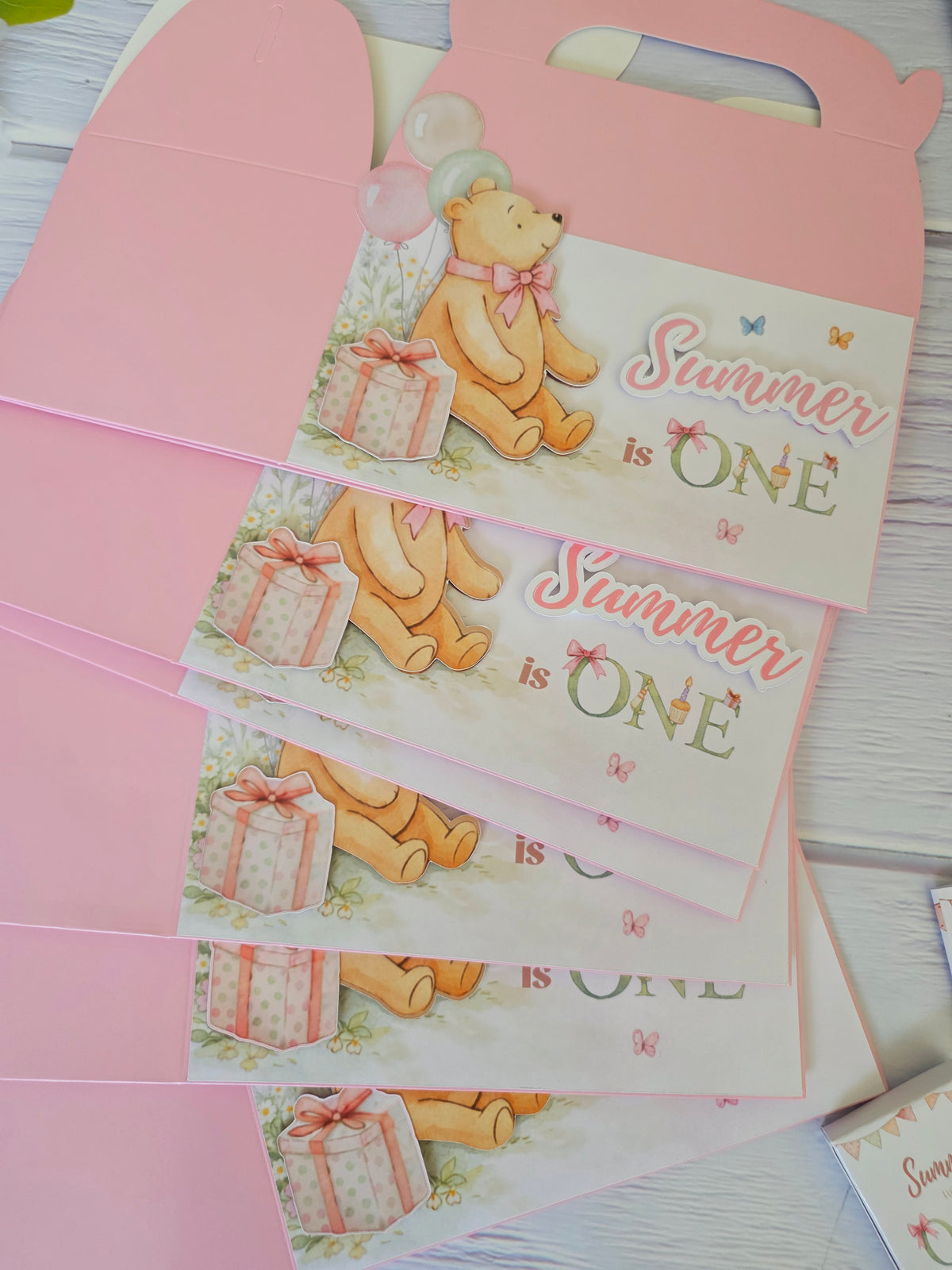 Baby Pooh Pink Theme Party Box