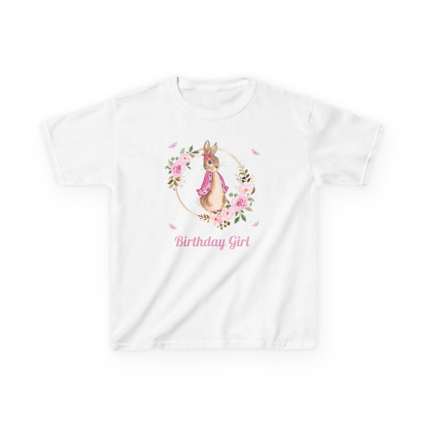 Pink Peter Rabbit Tee — 'Birthday Girl' Peter Rabbit Floral Shirt