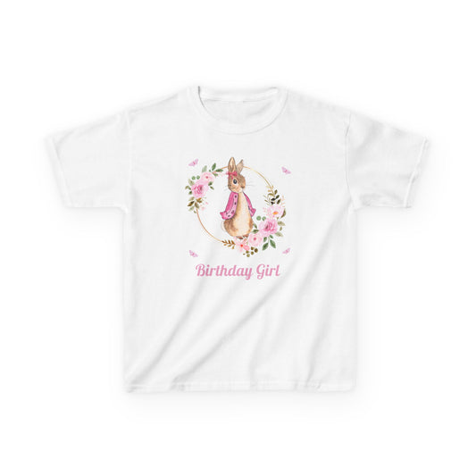 Pink Peter Rabbit Tee — 'Birthday Girl' Peter Rabbit Floral Shirt