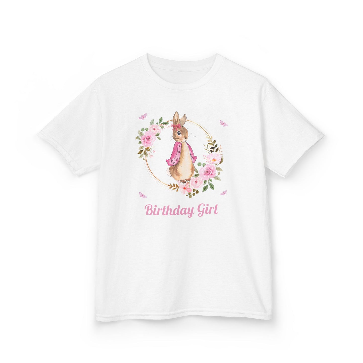 Pink Peter Rabbit Tee — 'Birthday Girl' Peter Rabbit Floral Shirt